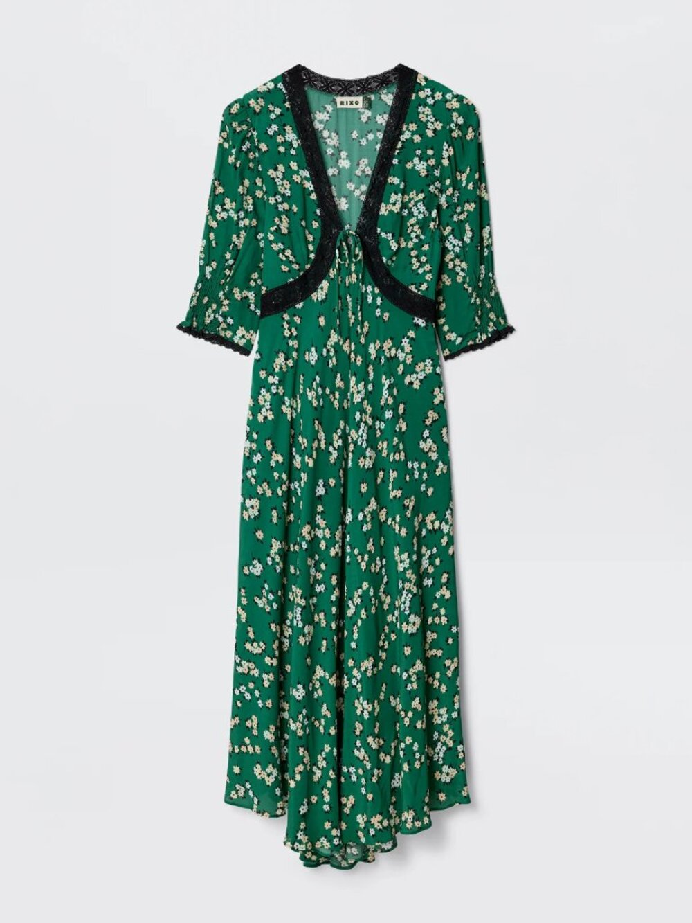 RIXO London Amina Midi Dress in City Floral Olive US12/UK16